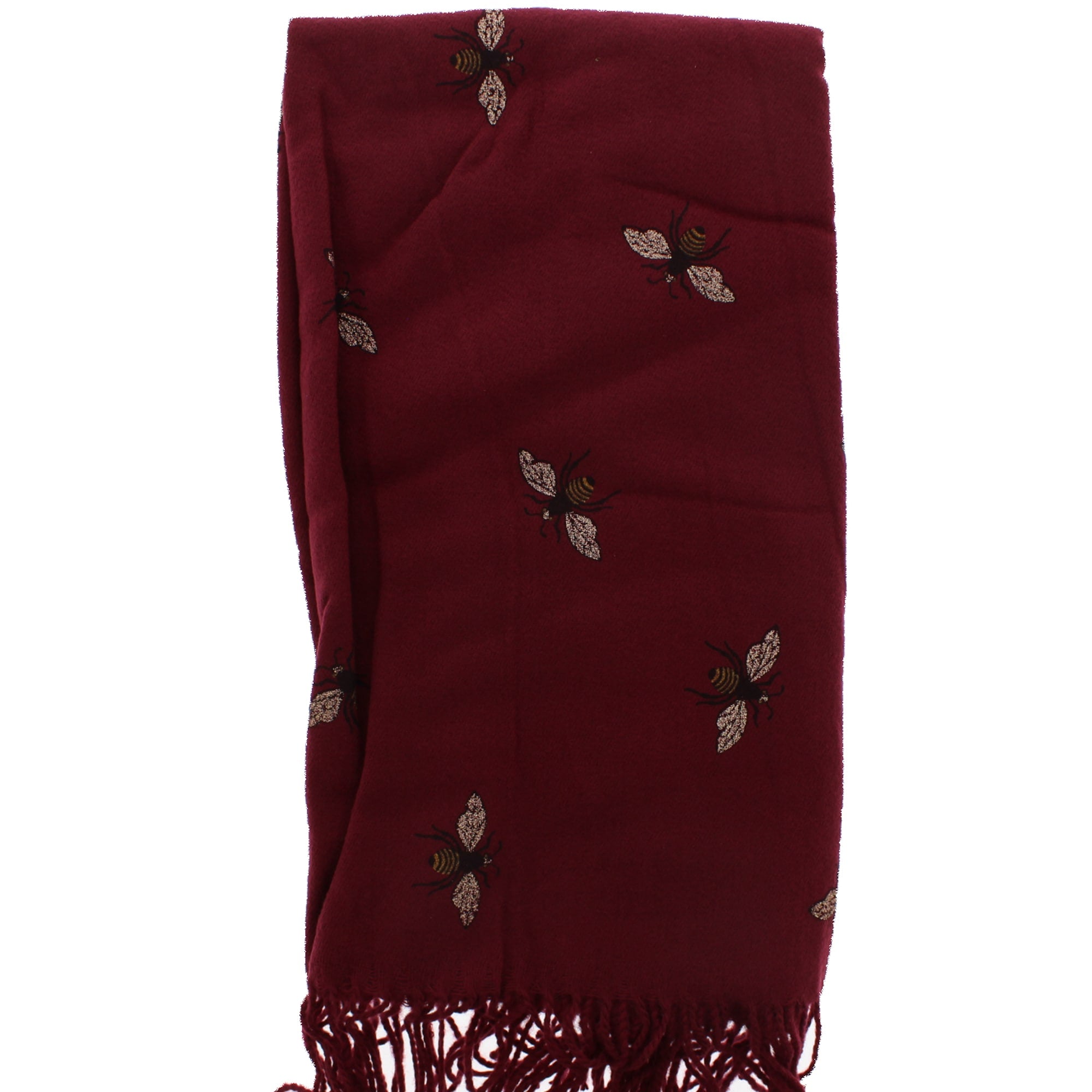 Thick Winter Large Glitter Bumble Bee Printed Scarf