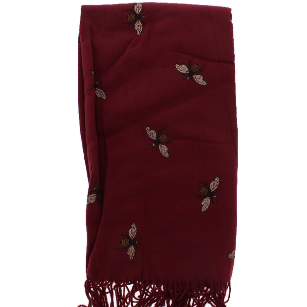 Thick Winter Large Glitter Bumble Bee Printed Scarf