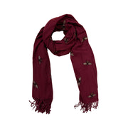 Thick Winter Large Glitter Bumble Bee Printed Scarf