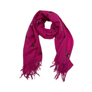 Thick Winter Large Glitter Bumble Bee Printed Scarf