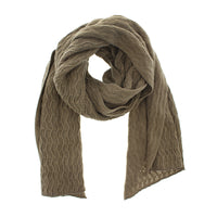 Wavy Pattern Knit Cosy Scarf
