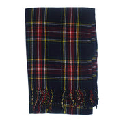 Wide Tartan Winter Checkered Scarf with Tassels