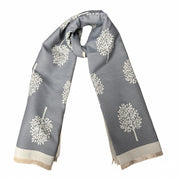 Reversible Tree of Life Soft Warm Wide Pashmina with Tassels