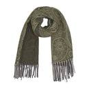 Dual Tone Paisley Printed Pashmina with Tassels