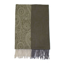 Dual Tone Paisley Printed Pashmina with Tassels