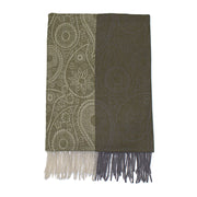 Dual Tone Paisley Printed Pashmina with Tassels