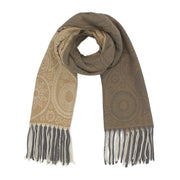 Dual Tone Paisley Printed Pashmina with Tassels