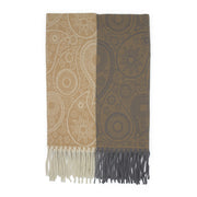 Dual Tone Paisley Printed Pashmina with Tassels