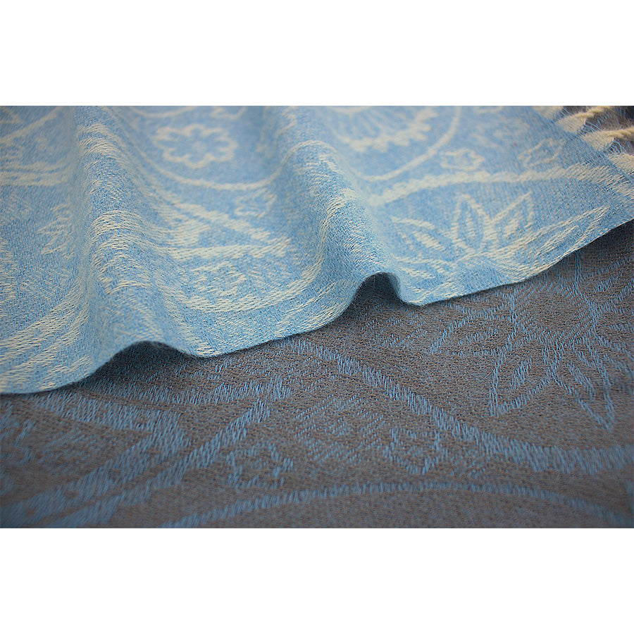 Dual Tone Paisley Printed Pashmina with Tassels