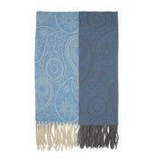 Dual Tone Paisley Printed Pashmina with Tassels