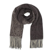 Dual Tone Paisley Printed Pashmina with Tassels