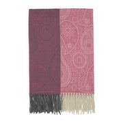 Dual Tone Paisley Printed Pashmina with Tassels