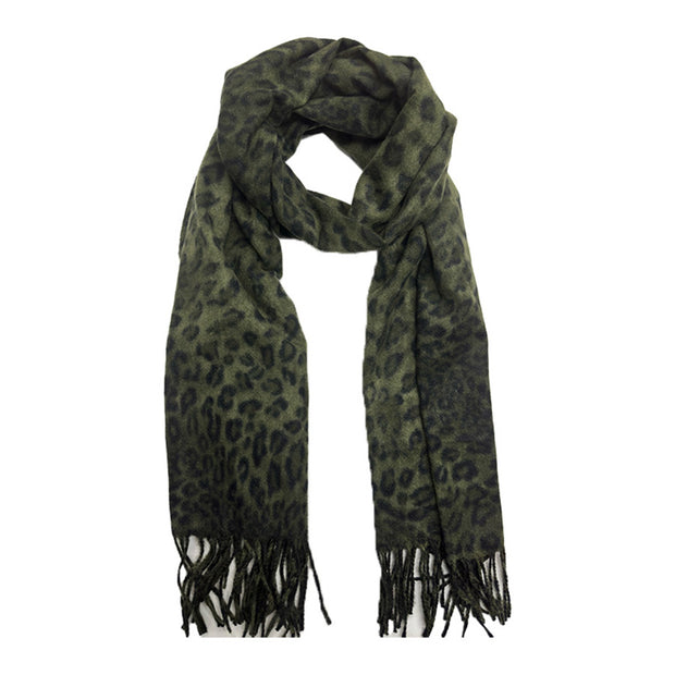 Long Leopard Print Thinsulate Scarf