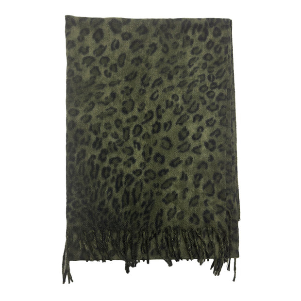 Long Leopard Print Thinsulate Scarf