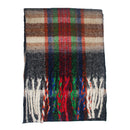 Fluffy Multicoloured Tartan Winter Checkered Scarf with Tassels