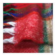 Fluffy Multicoloured Tartan Winter Checkered Scarf with Tassels