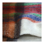Fluffy Multicoloured Tartan Winter Checkered Scarf with Tassels