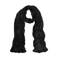 Velvet Long Narrow Crinkled Scarf