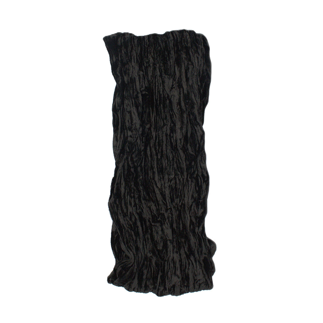 Velvet Long Narrow Crinkled Scarf
