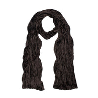 Velvet Long Narrow Crinkled Scarf