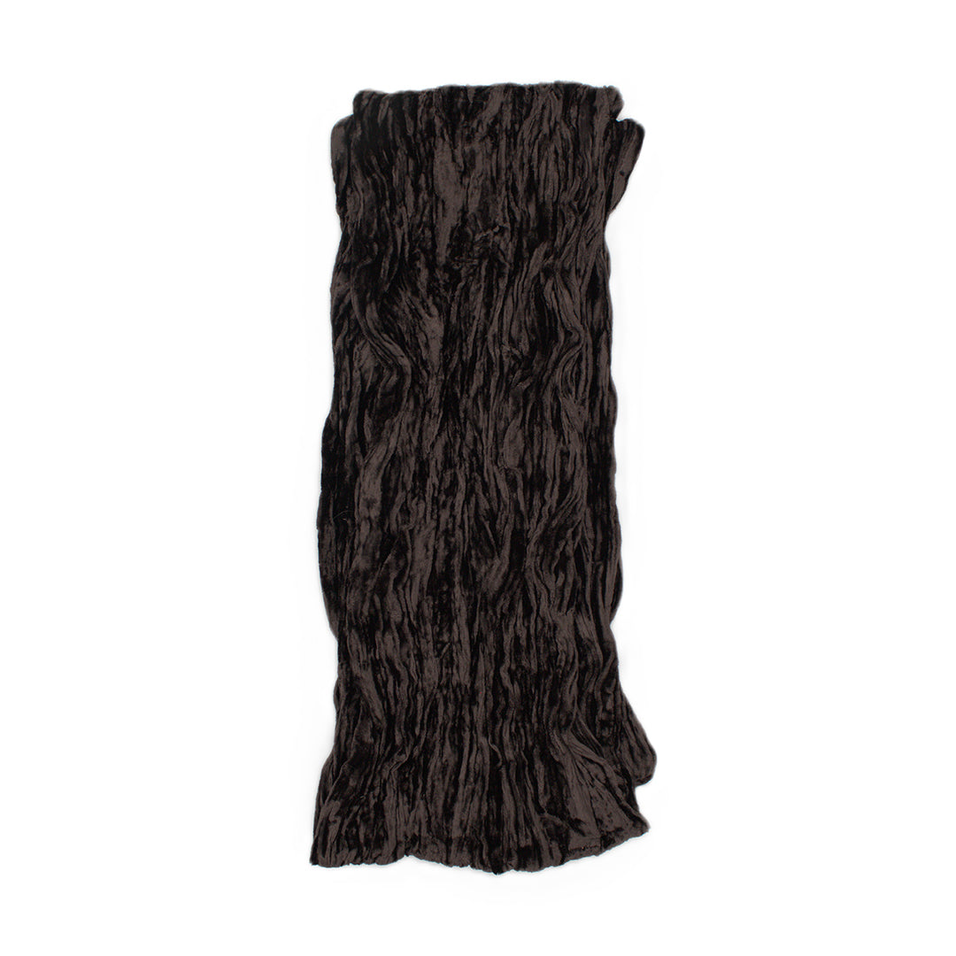 Velvet Long Narrow Crinkled Scarf