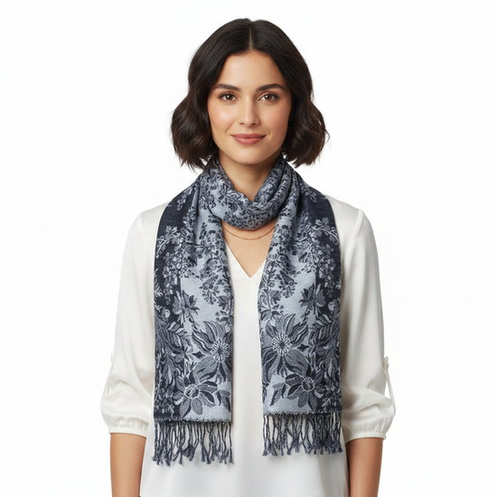 Reversible Flower Printed Pashmina