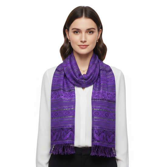 Floral, Striped & Paisley Print Pashmina