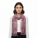Inverted Paisley Printed Pashmina with Tassels