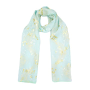 Jesus Choir Musical Note Gold Foil Print Scarf