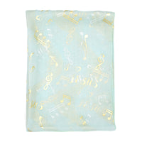 Jesus Choir Musical Note Gold Foil Print Scarf
