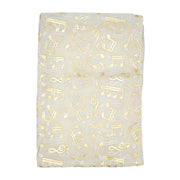 Musical Note Gold Foil Print Scarf