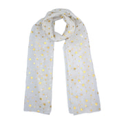 Star Print Chiffon Scarf