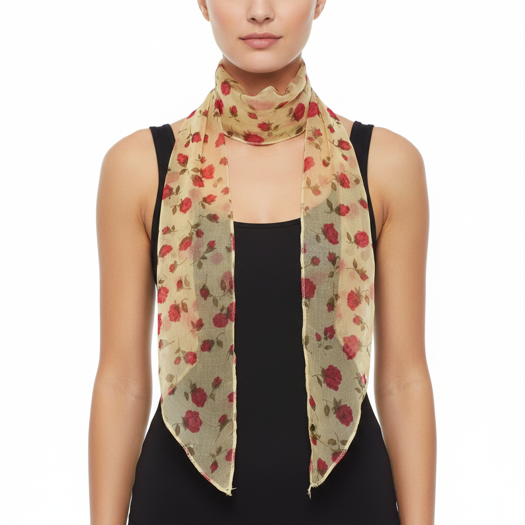 Flower Print on White Sash (3 in 1)