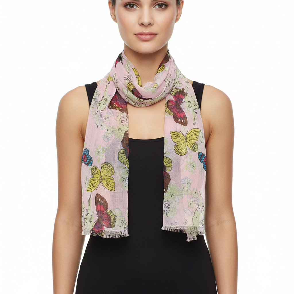 Butterfly Print on Pink Sash (3 in 1)