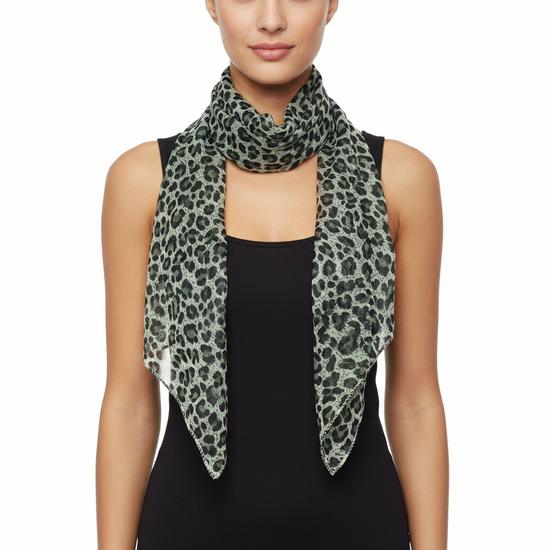 Black Leopard Print Sash (3 in 1)