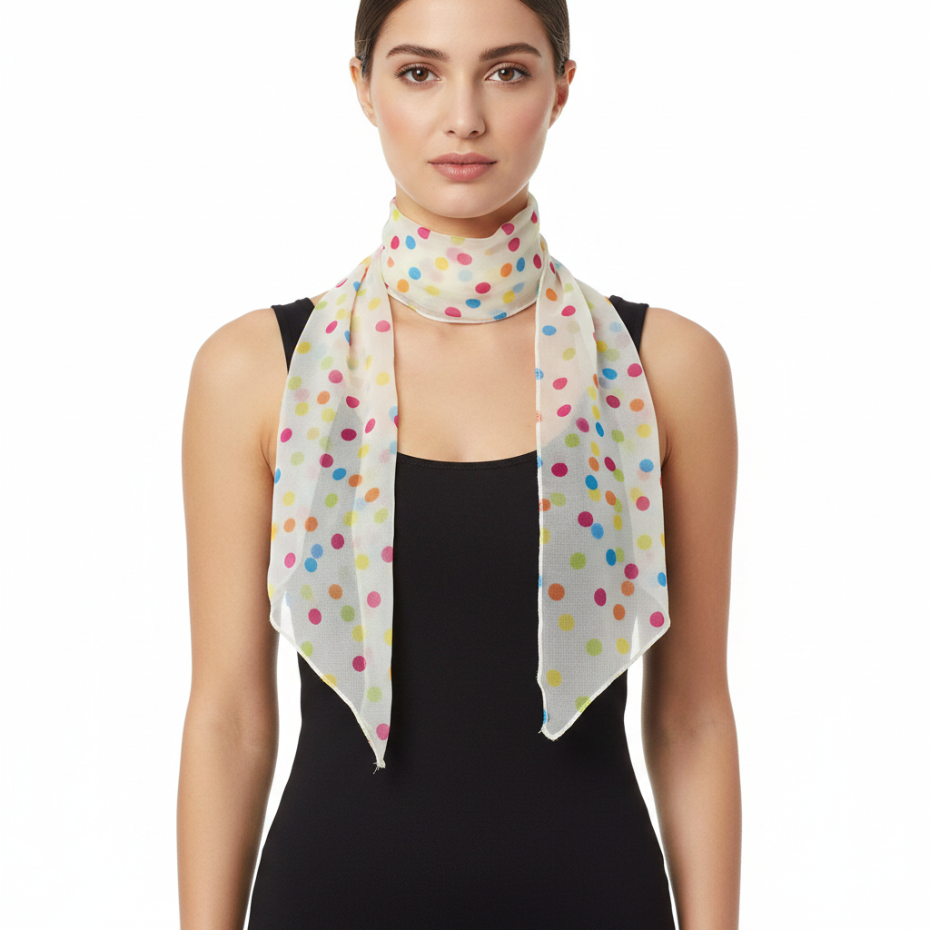 Colourful Polkadot on White Sash (3 in 1)