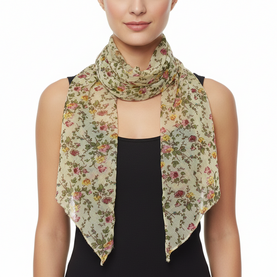 Flower Print on Cream Sash (3 in 1)
