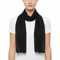 Black Chiffon Scarf