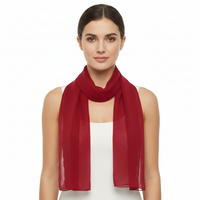 Claret Chiffon Scarf