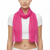 Fuchsia Pink Chiffon Scarf
