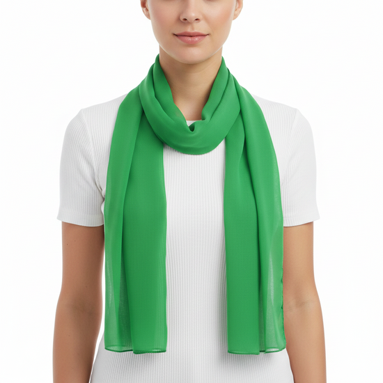 Jade Green Chiffon Scarf