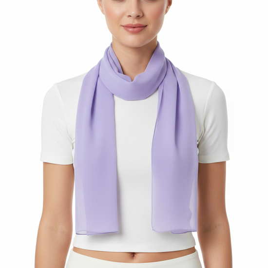 Lilac Chiffon Scarf