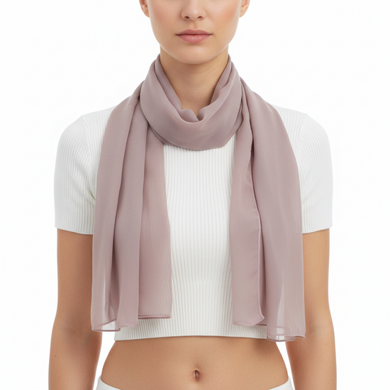 Mauve Chiffon Scarf