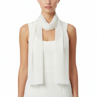 Off White Chiffon Scarf