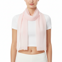 Pale Pink Chiffon Scarf