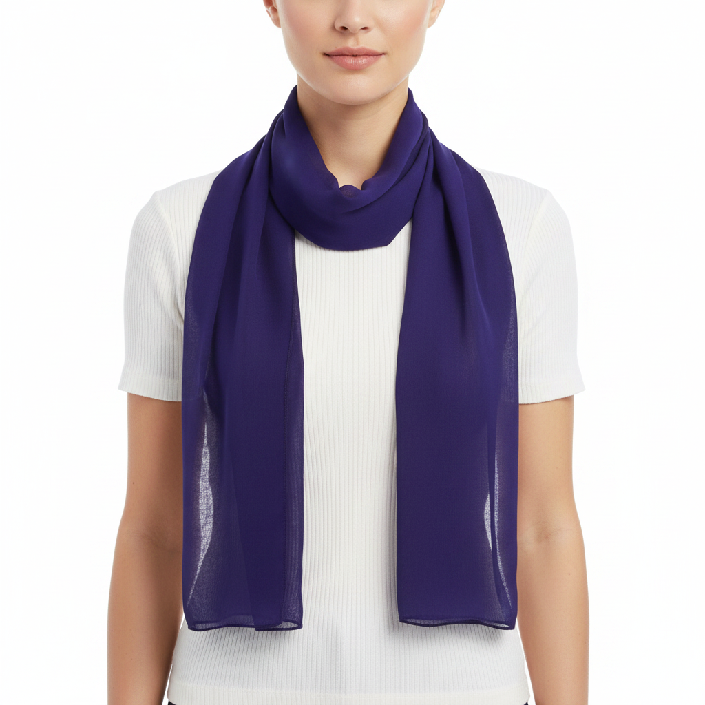 Purple Chiffon Scarf
