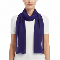 Purple Chiffon Scarf