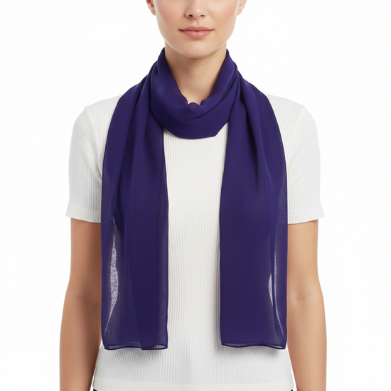 Purple Chiffon Scarf
