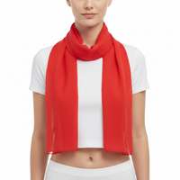 Red Chiffon Scarf