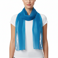 Teal Chiffon Scarf